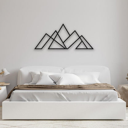 Geometric Mountain Metal Wall Art