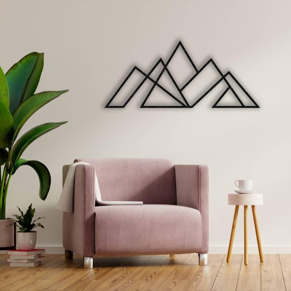 Geometric Mountain Metal Wall Art