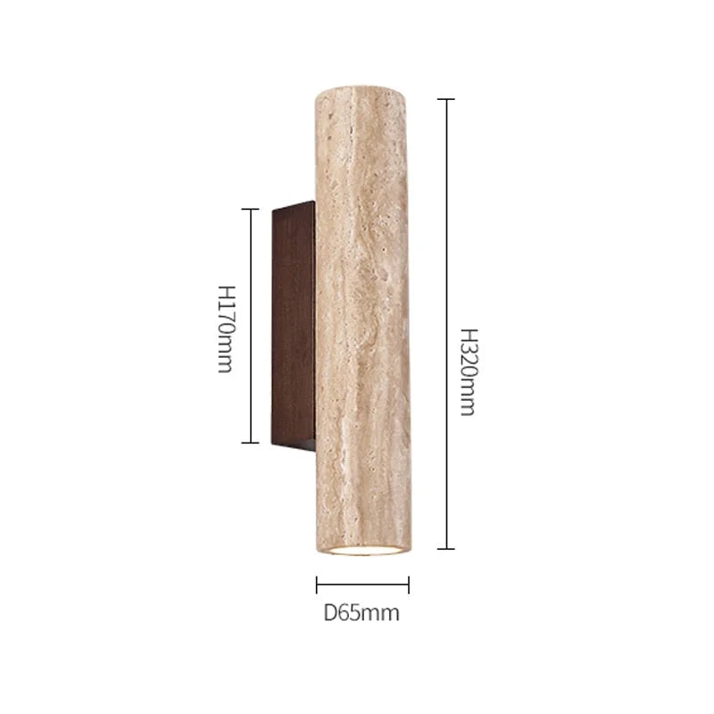 Auremi Taupe Marble Wall Sconce